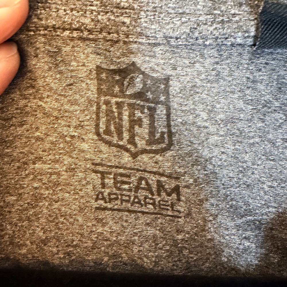 NFL Mens L Team Apparel Seattle Seahawks Gray Heather Quarter Zip Pullover - Picture 2 of 4